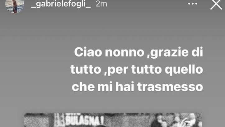 FOGLI, Il nipote Gabriele lo ricorda sui suoi social
