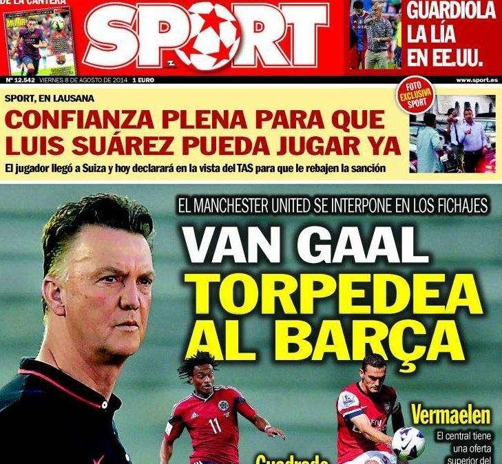 CUADRADO, Per Sport Van Gaal ha battuto il Barça
