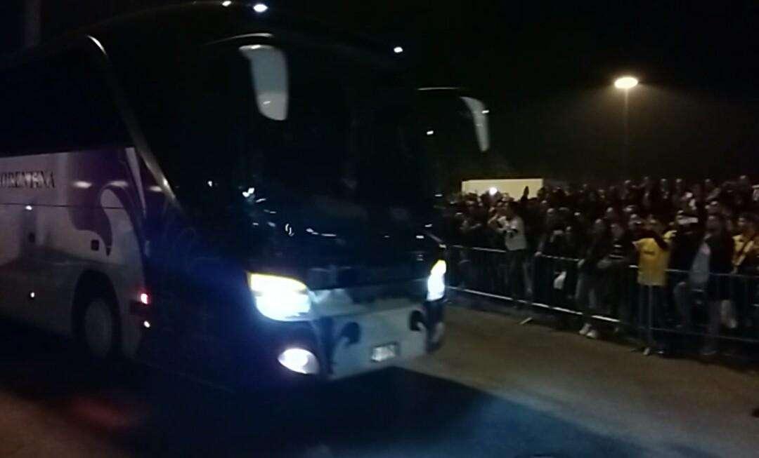 VIDEO FV, Pullman viola arrivato allo Stadium