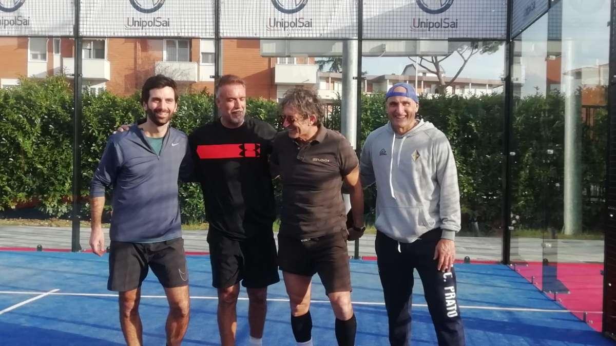 FOTO-VIDEO FV, Bati gioca a padel con Firicano