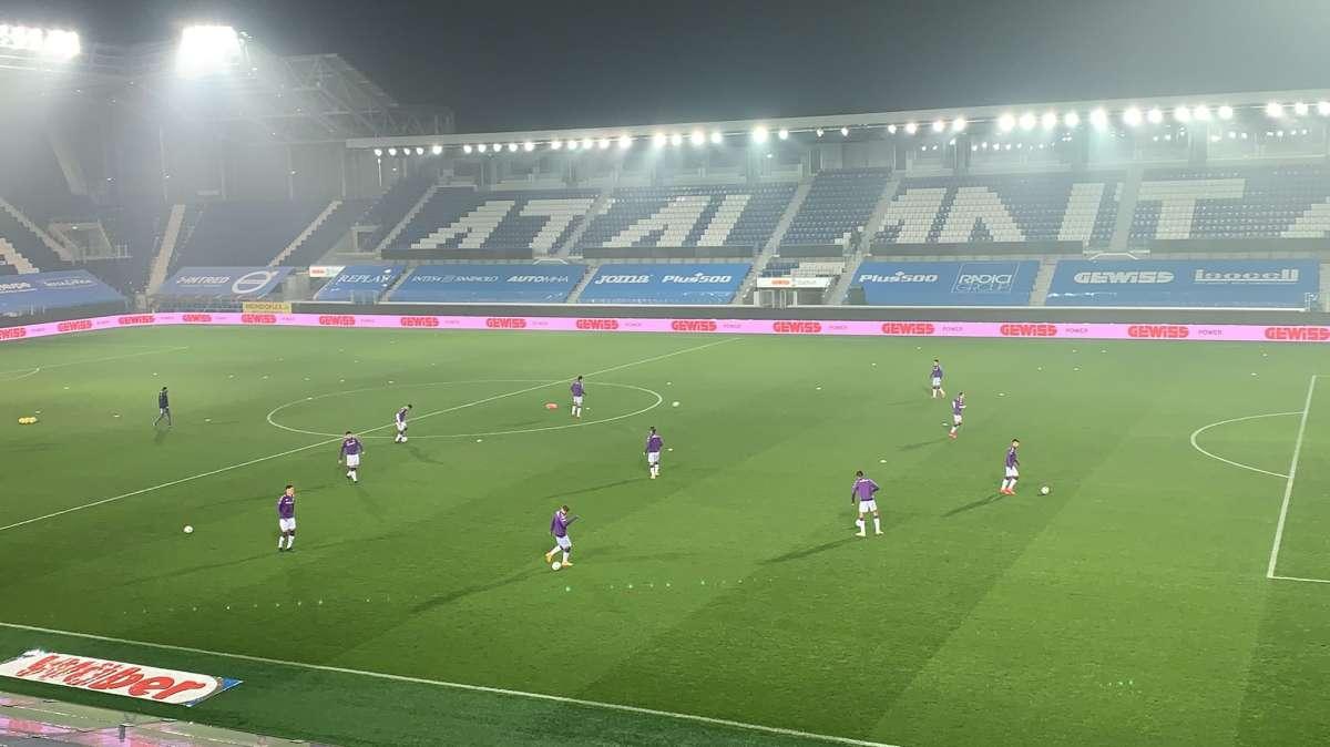 VIDEO FV, Riscaldamento della Fiorentina al Gewiss