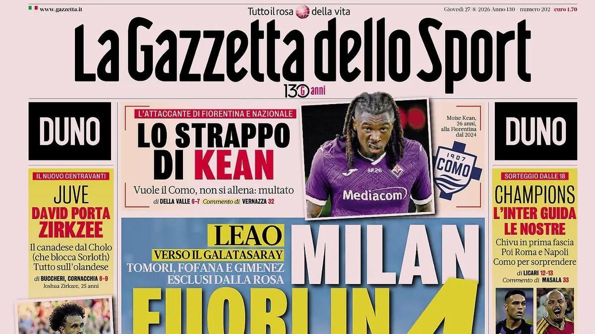 Rassegna stampa, le prime pagine dei quotidiani sportivi in edicola