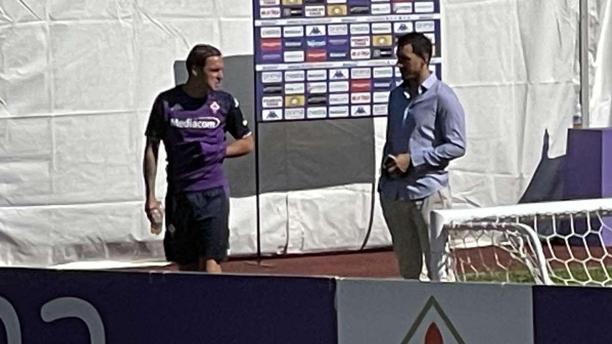 FOTO FV, Confronto Lirola-Burdisso pre seduta