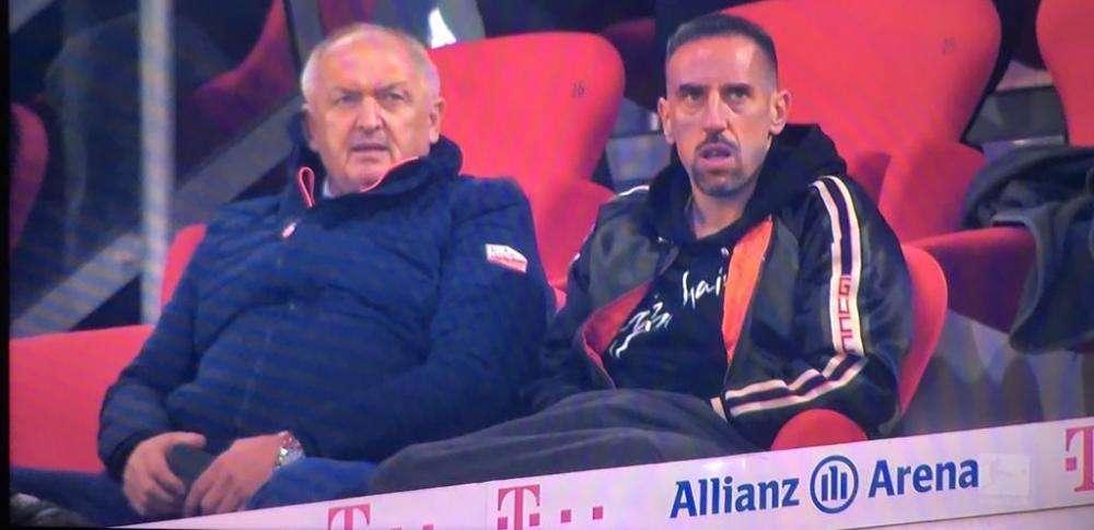 RIBERY, In tribuna per Bayern-B. Dortmund