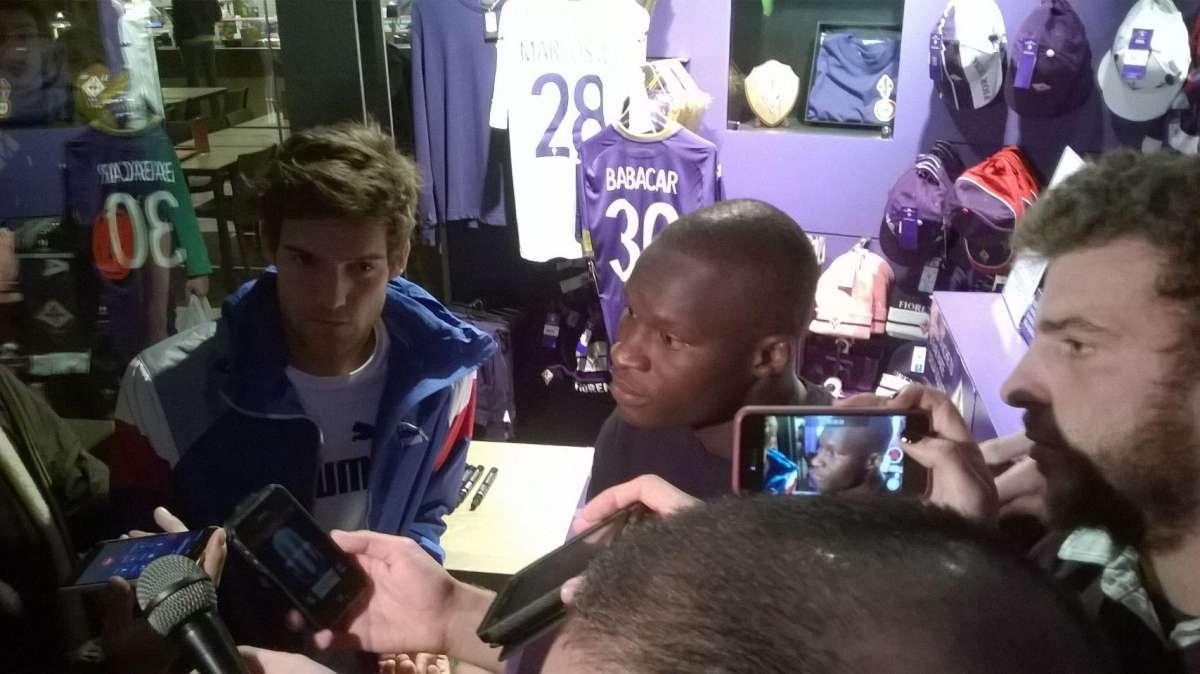 FOTO FV, Baba e Alonso al Fiorentina Store