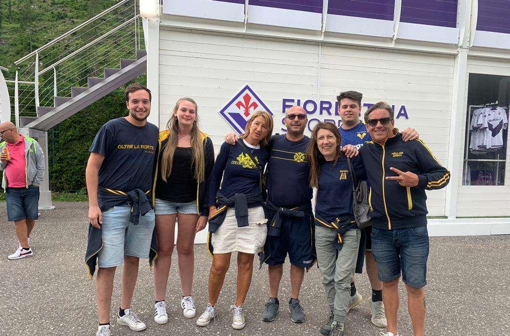 FOTO FV, Gruppo di tifosi dell'Hellas al Viola Village