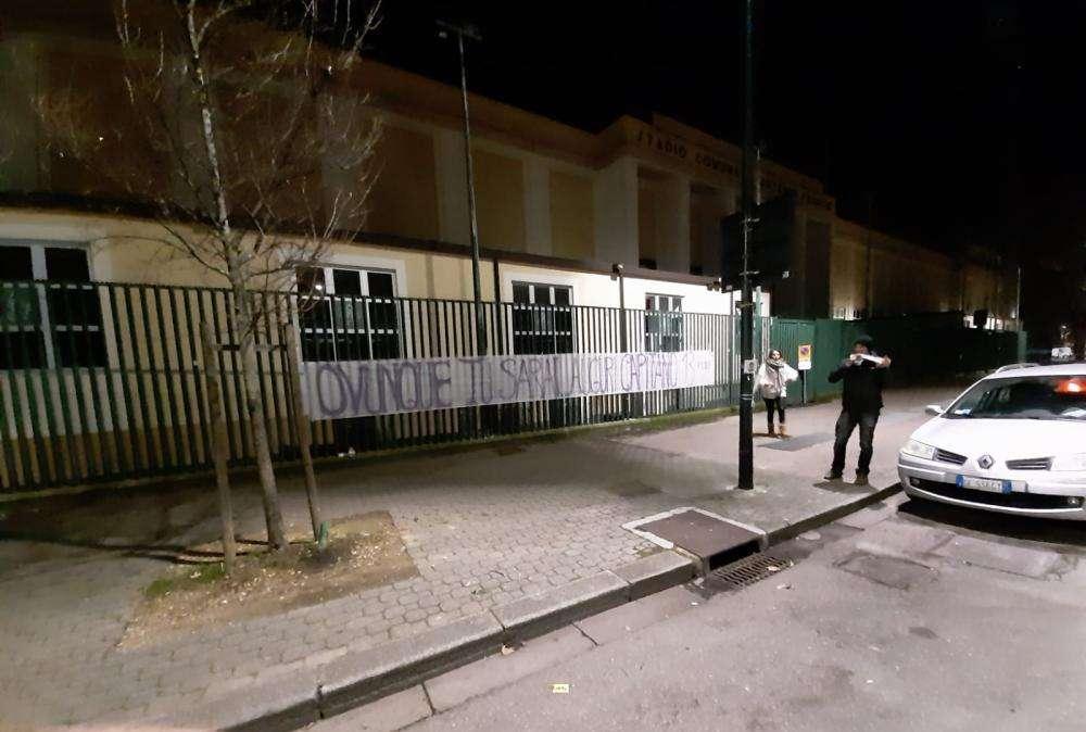 FOTO FV, Lo striscione per il compleanno di DA13