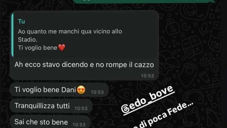 FOTO, "All'incrocio per te". Cataldi e la chat con Bove