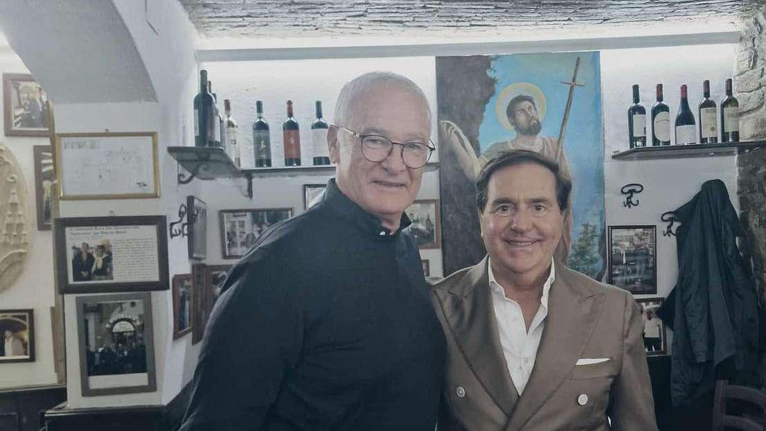 FOTO, Per Ranieri toccata e fuga con pranzo a Firenze