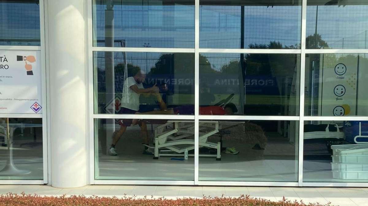 FOTO FV, Gonzalez al lavoro da solo in palestra