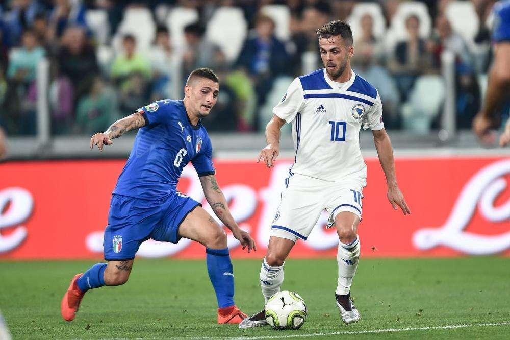ITA-BOS, Al 45' decide Dzeko, nella ripresa entra Chiesa