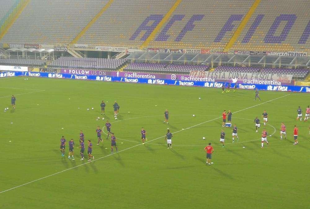 VIDEO FV, Squadre in campo per il riscaldamento