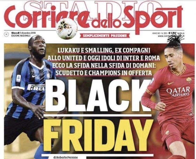 FOTO, Corr. Sport titola "Black friday" e ACF replica