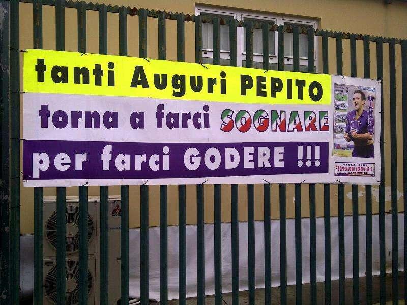 FOTO FV, Striscioni di auguri per Giuseppe Rossi