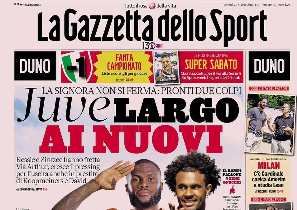 Rassegna stampa, ecco le prime pagine dei quotidiani sportivi