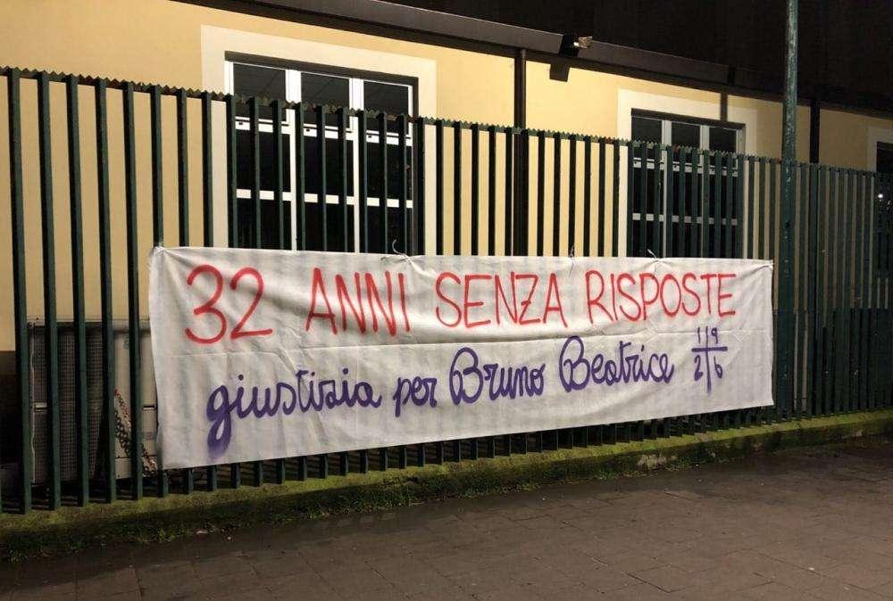 FOTO FV, Striscione 1926: "Giustizia per Beatrice"