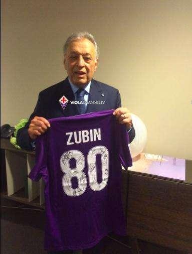 Z. MEHTA, Omaggiato dalla Fiorentina per gli 80 anni