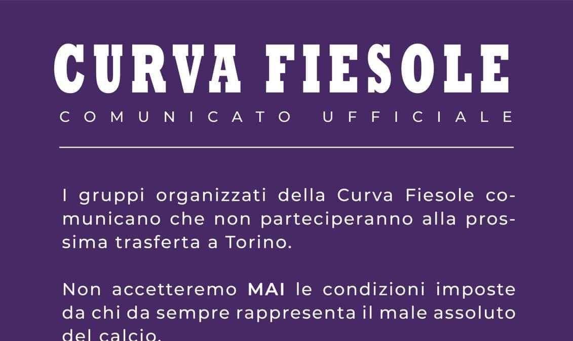 C. FIESOLE, Boicotteremo la trasferta contro la Juventus