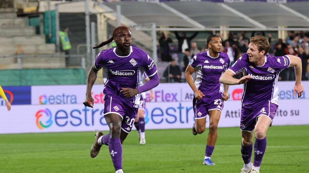 Kean-gol e la Fiorentina chiude in vantaggio il primo tempo: 1-0 col Pisa al 45'