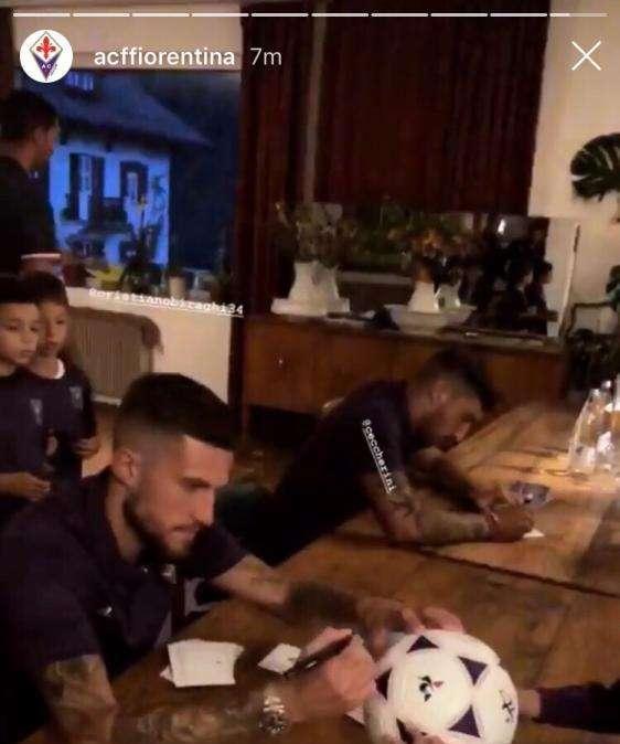 FOTO, Sessione di autografi per Ceccherini e Biraghi