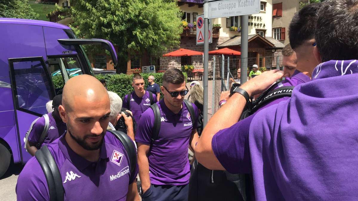 FOTO-VIDEO FV, L'ARRIVO A MOENA DELLA FIORENTINA