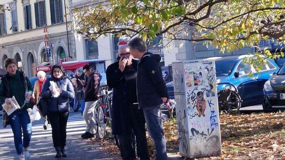 FOTO FV, Corvino e Baroni per le strade di Firenze