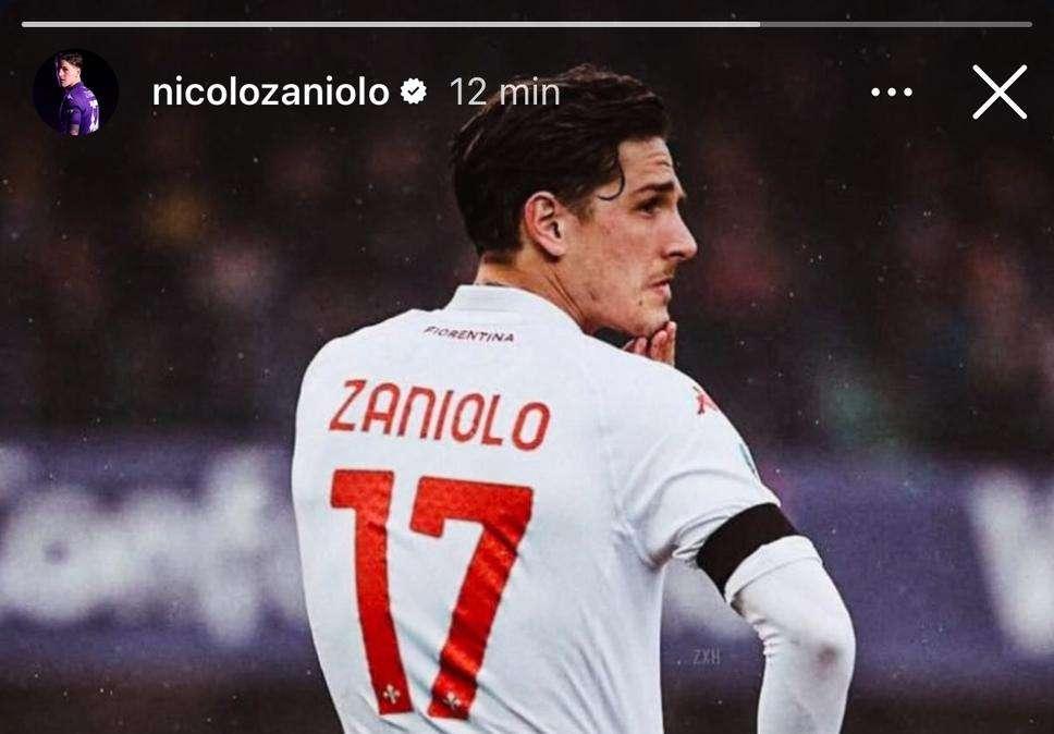 Zaniolo suona la carica su Instagram: l'immagine e la scritta "Forza Viola"