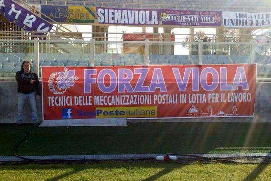 FOTO, Oggi striscione del CMP di Sesto allo stadio