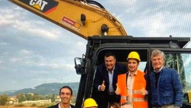 FOTO, Iniziati i lavori per il cs viola a Bagno a Ripoli