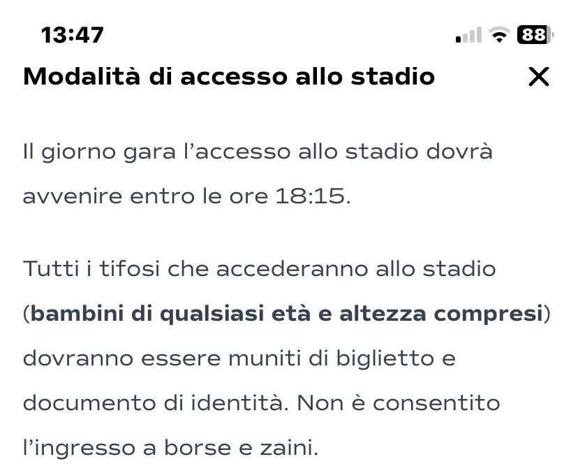 VIOLA-MACCABI, No zaini, accesso entro 18:15: le info