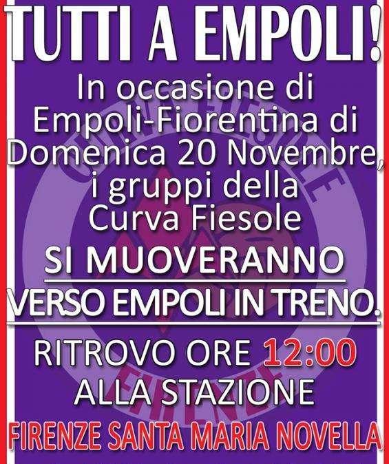 FIESOLE, Trasferta di massa per gara di Empoli