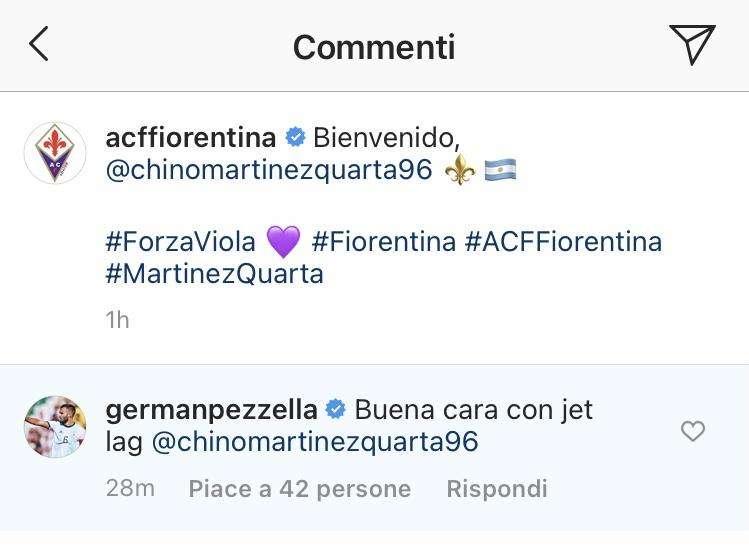FOTO, Pezzella "sbeffeggia" Quarta: "Bella faccia..."