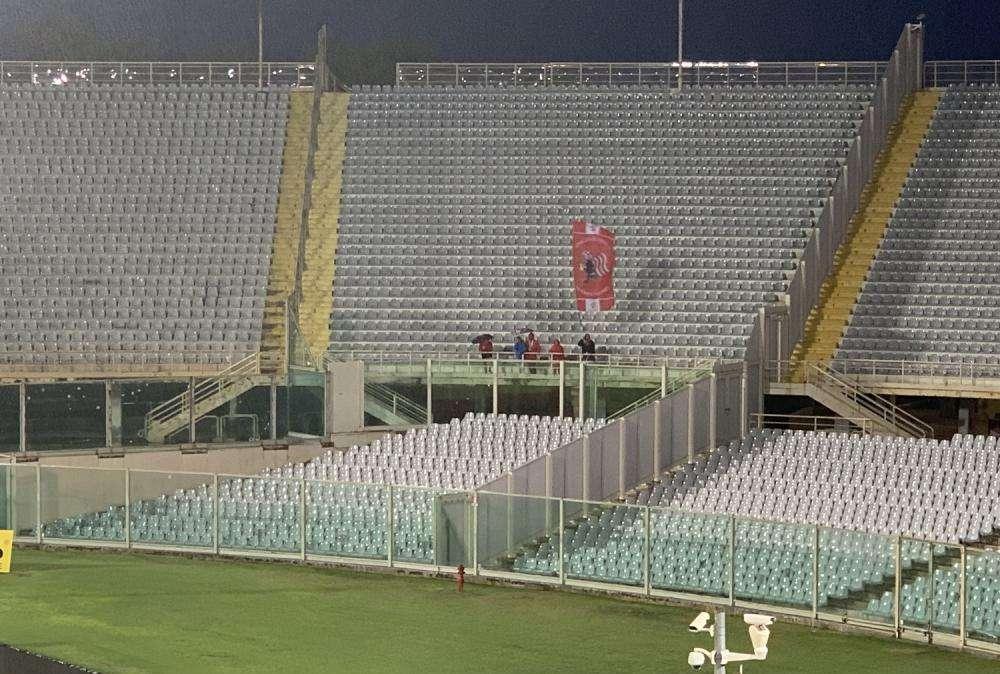 FOTO FV, Quattro temerari tifosi del Perugia al Franchi