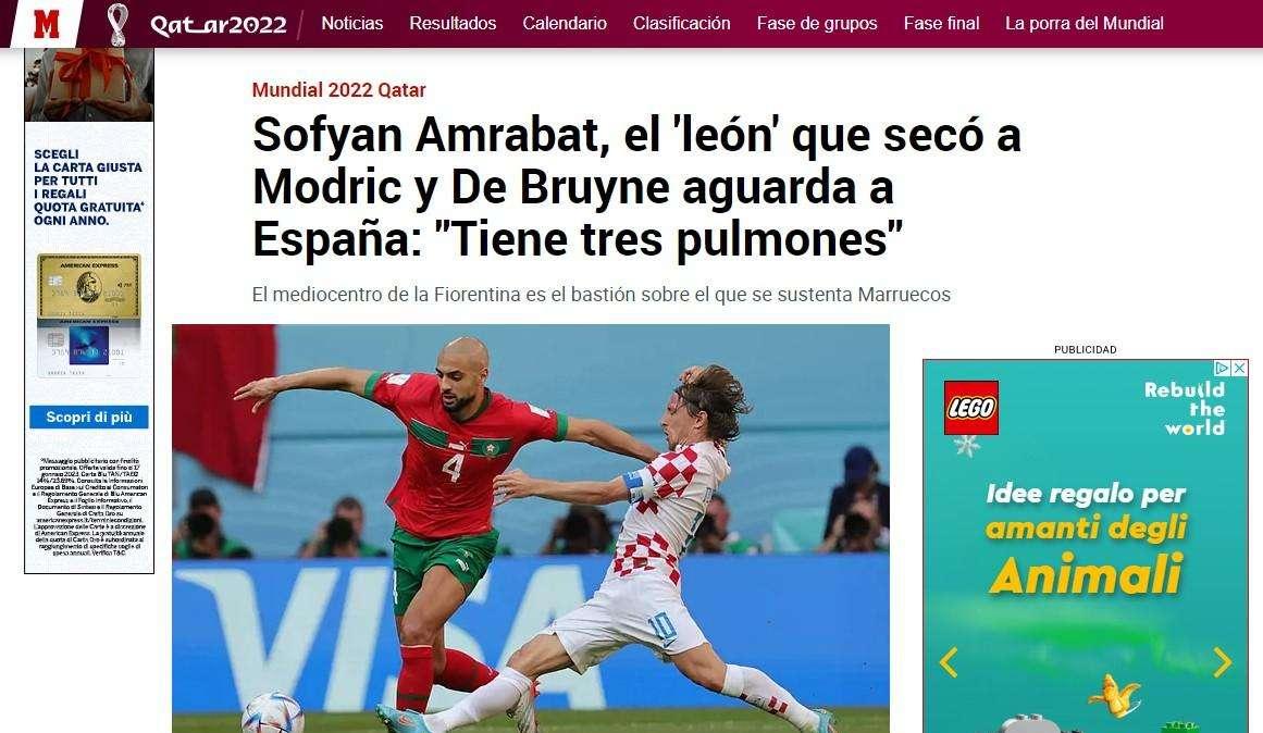 MARCA, Amrabat? Ha tre polmoni: sfida a Spagna