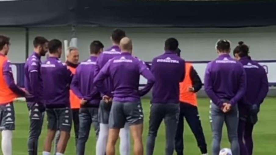 FOTO, Squadra in cerchio da Iachini nella seduta