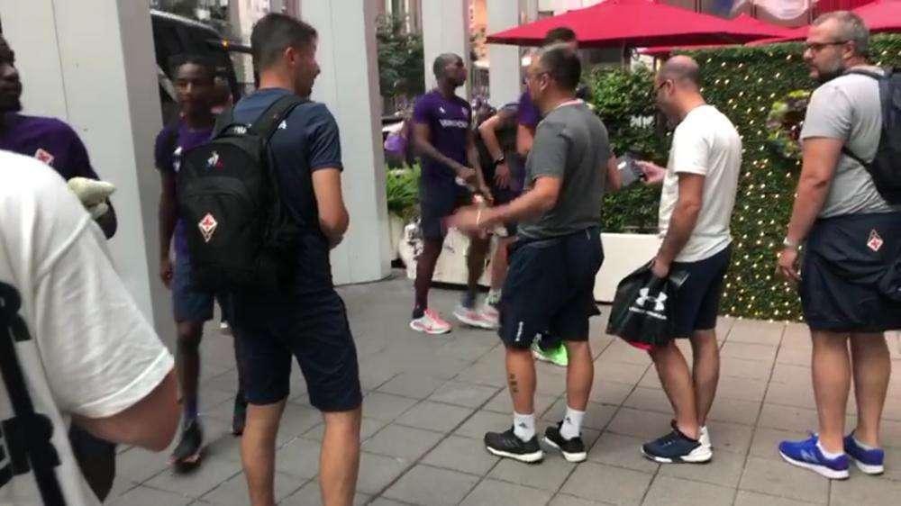 FOTO-VIDEO FV, FIORENTINA TORNATA IN ALBERGO. CHIESA...