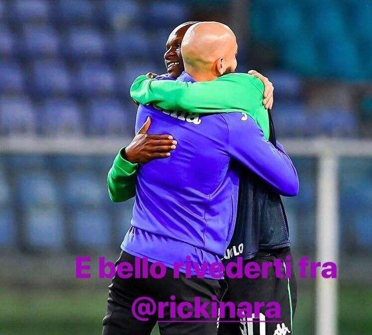 FOTO, Babacar abbraccia Sapo: "Bello rivederti"