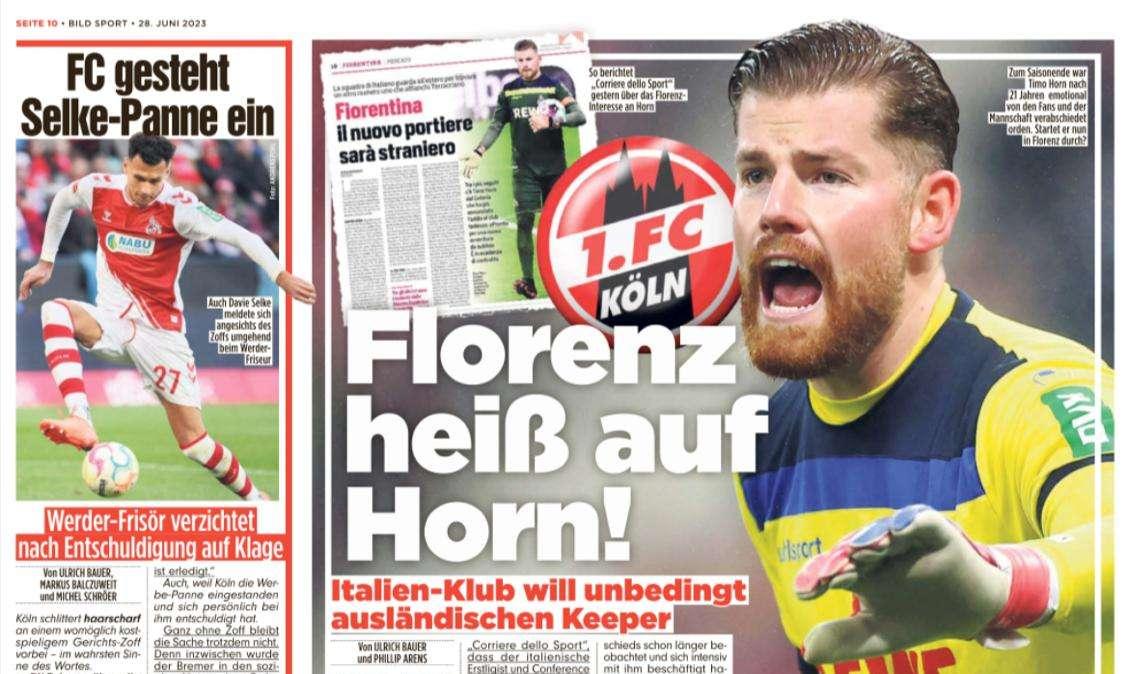 BILD, La Fiorentina chiama disperatamente Horn