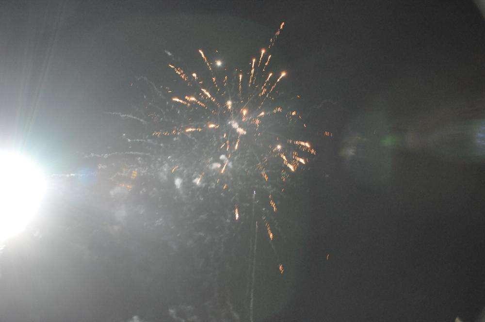 NAPOLI, Fuochi d'artificio dopo la vittoria all'Olimpico