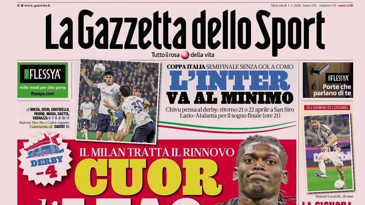Rassegna stampa, le prime pagine dei quotidiani sportivi in edicola