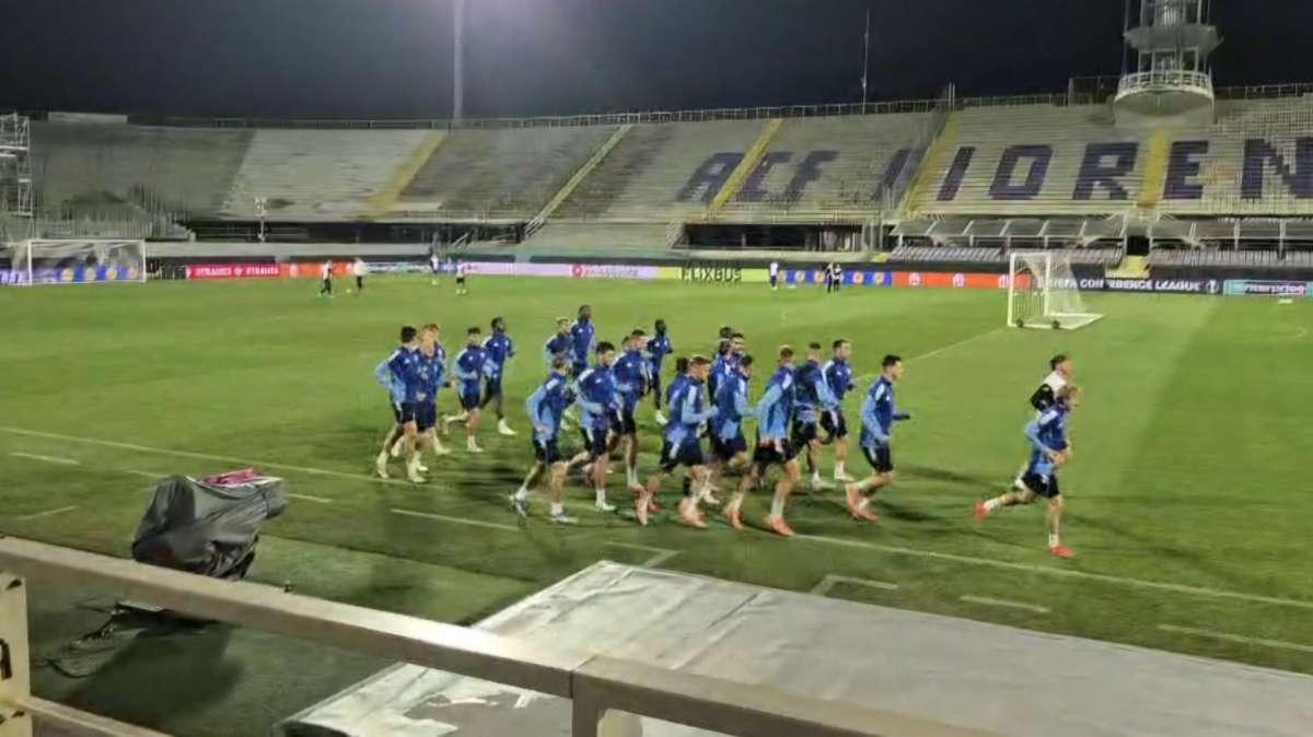 Conference League, le immagini della rifinitura al Franchi del Sigma Olomouc