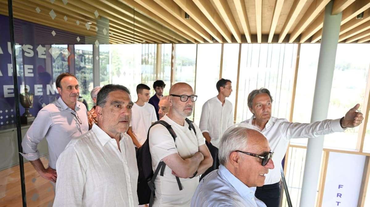 Merlo e gli altri campioni di Coppa del '75 oggi al Viola Park: ecco tutte le foto