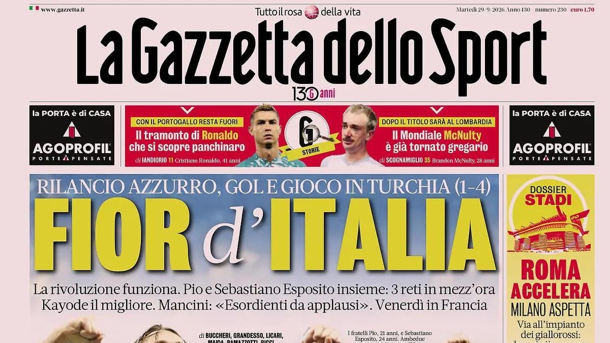 Rassegna stampa, le prime pagine dei quotidiani sportivi in edicola