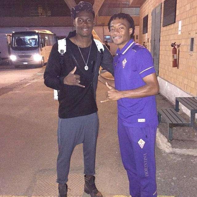 CUADRADO, In posa con Ibarbo al termine della gara