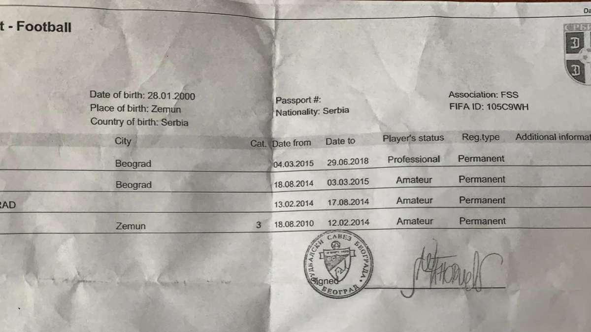 FOTO FV, La carriera di DV9 nel documento ufficiale