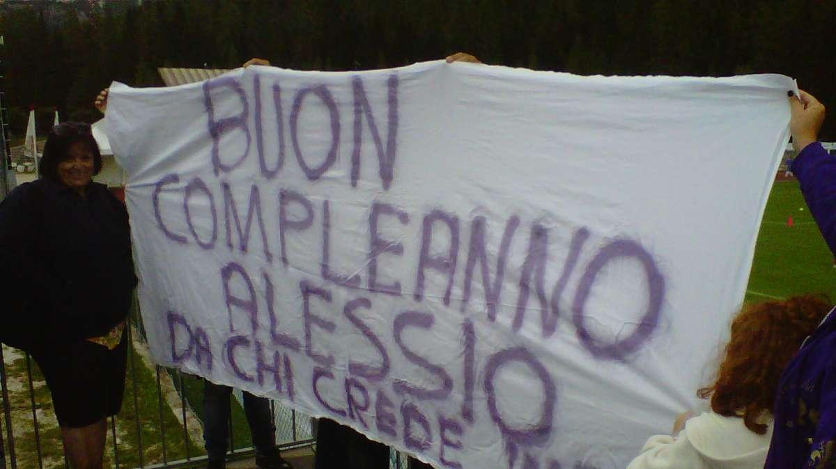CORTINA, Striscione di auguri per Cerci