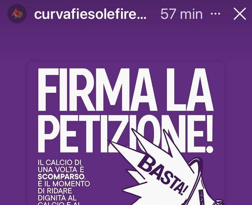 Curva Fiesole: "Da oggi sottoscrivibile la petizione sul caro prezzi"