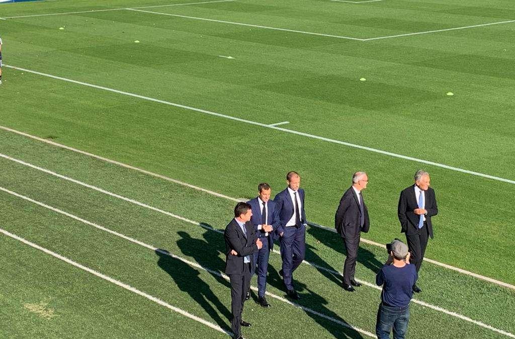 FOTO FV, Ceferin e Boban a Coverciano. Stasera al VP
