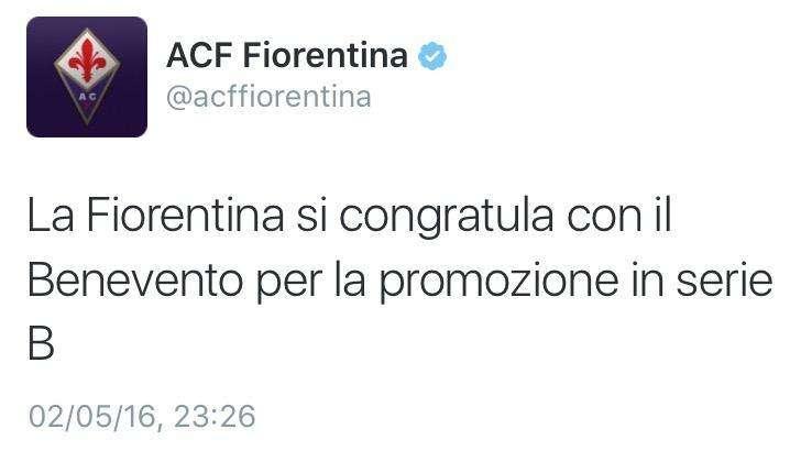 VIOLA, ACF e l'origine del tweet per il Benevento