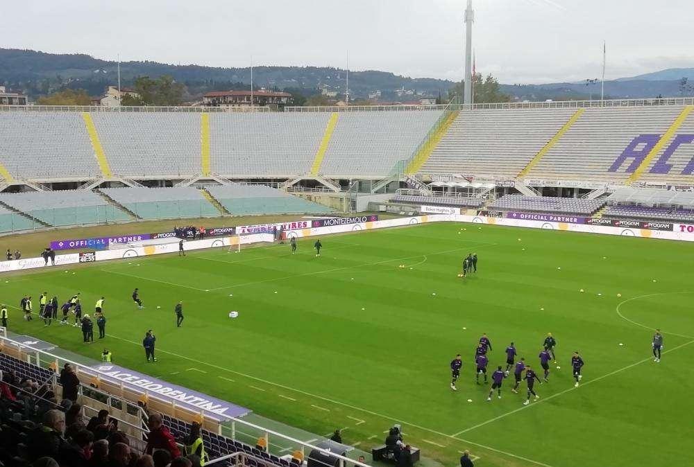FOTO FV, Il riscaldamento delle due squadre